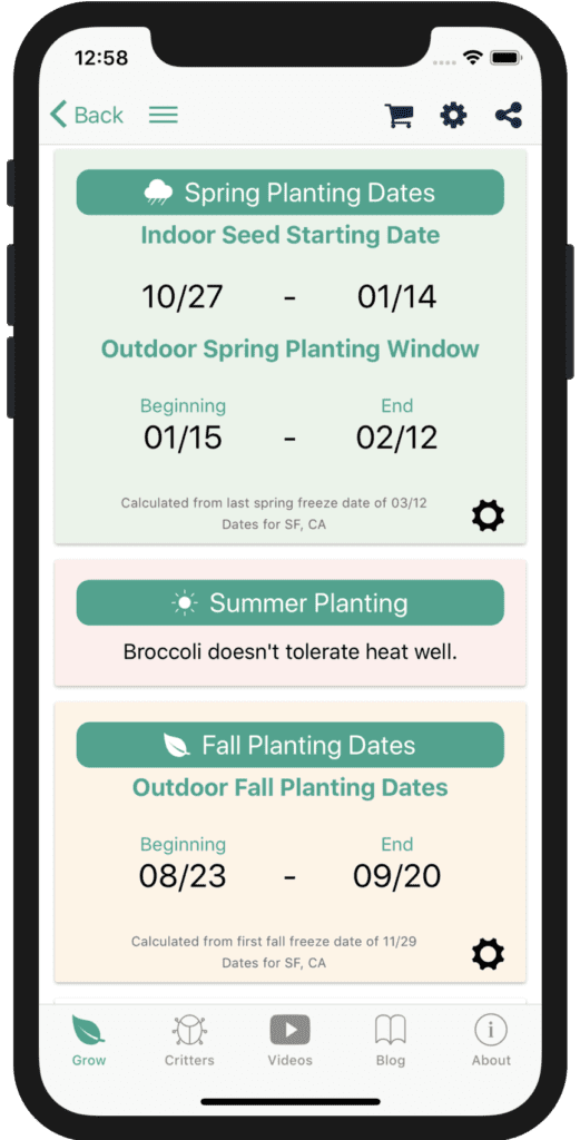 We Calculate Planting Dates Based On Your Nearest Weather Station!
