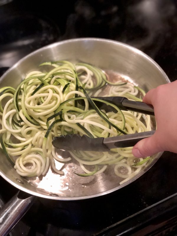 cooking zucchini noodles