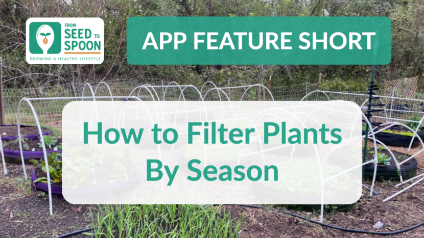 Filter by Plants by Season - App Feature Short