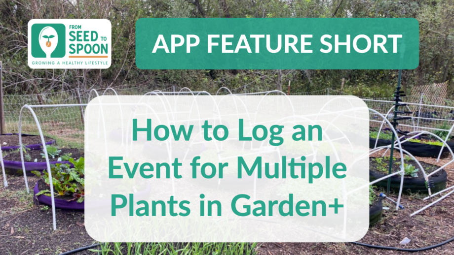 How To Log Multiple Events Garden+ - App Feature Short
