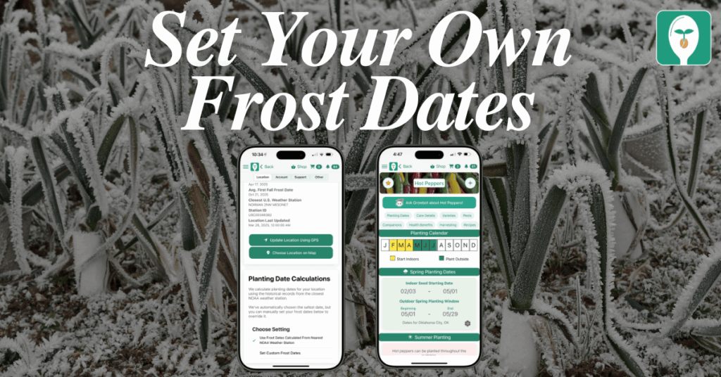 set your own frost dates